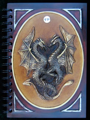 J6 Brown Two Dragon Journal 8"